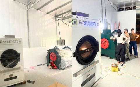 Máy giặt CN 50kg, máy sấy CN 50kg 3 pha-điện tới Văn Phú, Yên Bái