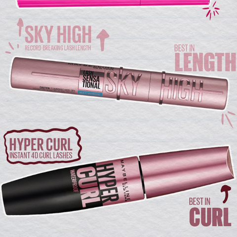 So sánh Sky High vs Hyper Curl: Dòng mascara nào của Maybelline 