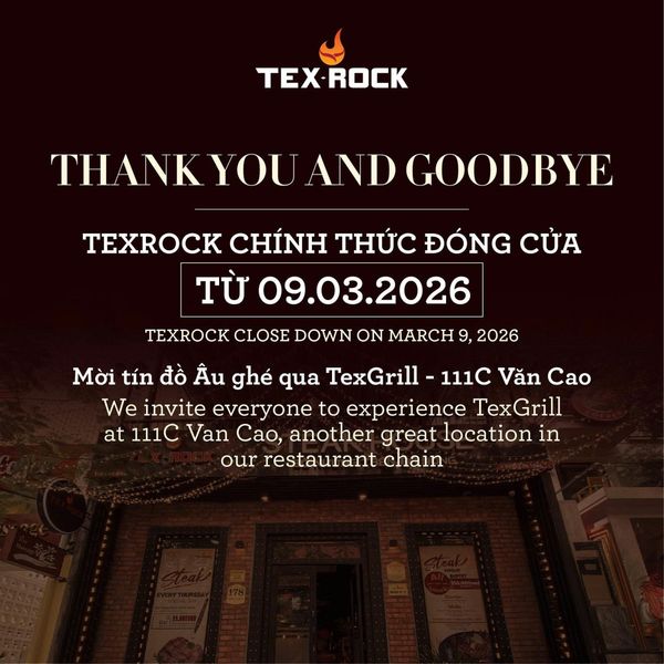 💌 LỜI CHÀO TẠM BIỆT TEXROCK GỬI ĐẾN BẠN!