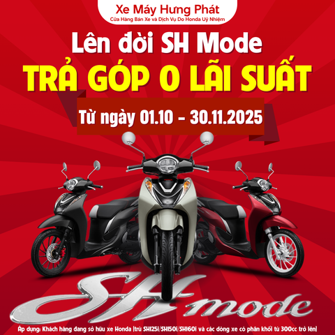 LÊN ĐỜI SH MODE - TRẢ GÓP 0 LÃI SUẤT!