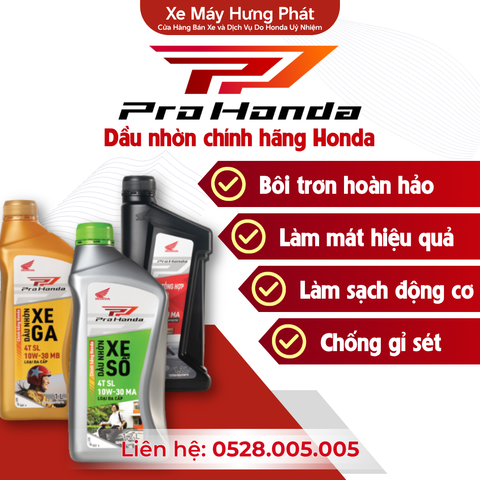 🛢️ DẦU NHỜN CHÍNH HÃNG HONDA – CHĂM XE CHUẨN, CHẠY ÊM MỖI NGÀY