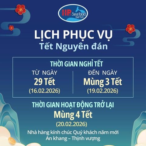 ⏰ HP3 SEAFOOD THÔNG BÁO LỊCH NGHỈ TẾT BÍNH NGỌ