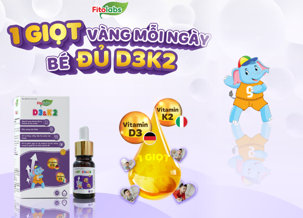 Fitolabs D3&K2 - 1 Giọt Mỗi Ngày, Mẹ Không Lo Quá Liều Cho Bé