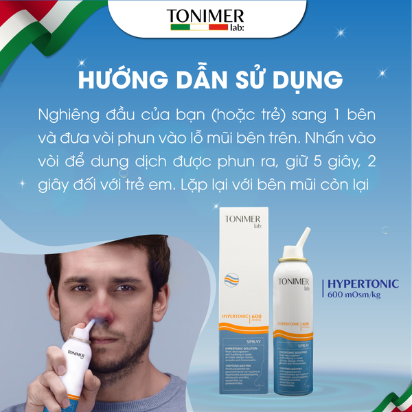 cách dùng xịt mũi tonimer hypertonic