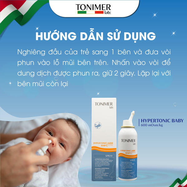 cách dùng xịt mũi tonimer hypertonic baby