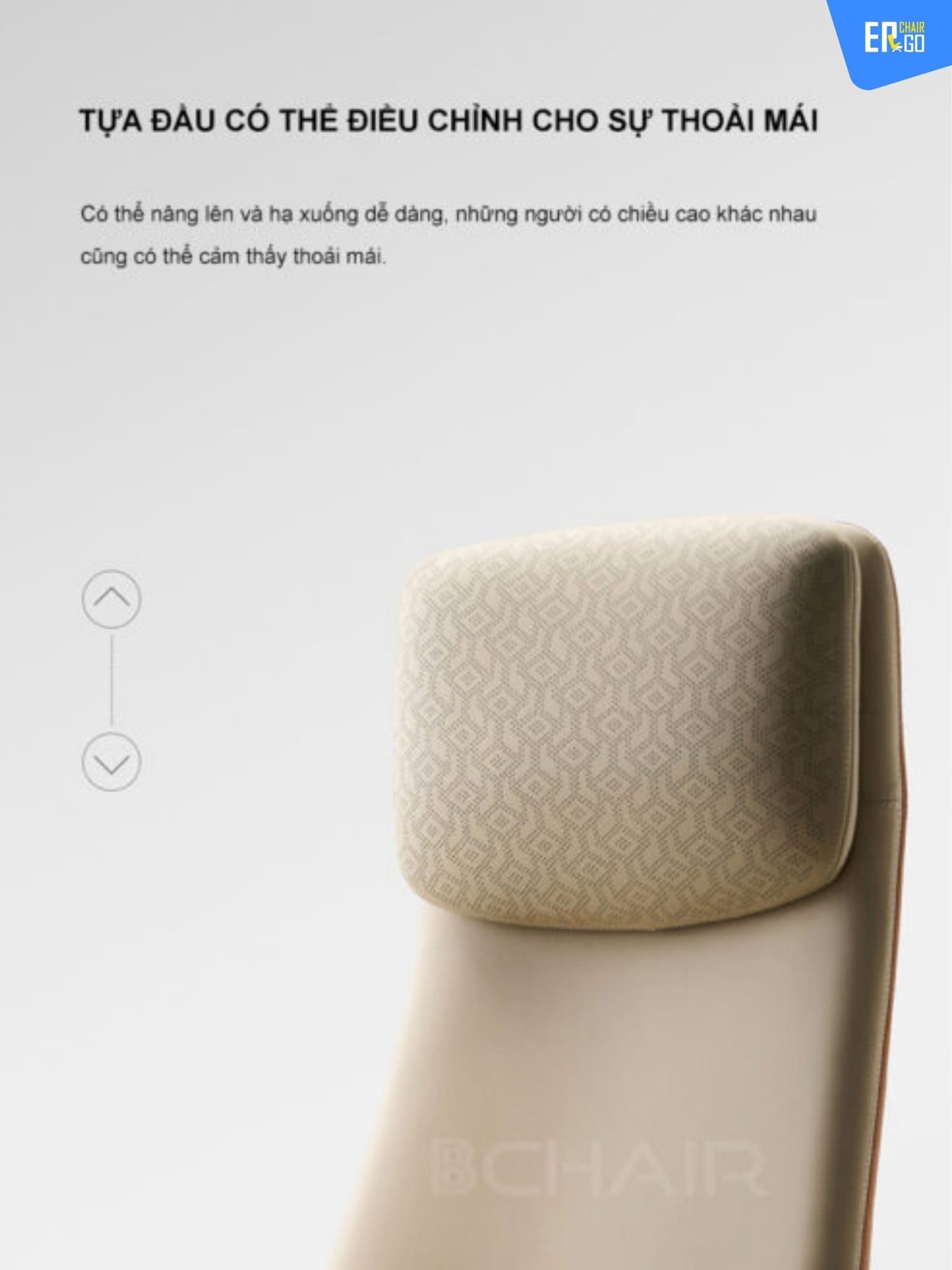 Ghế công thái học B-Chair BC-007F có Khung lưng hợp kim nhôm đúc liền khối, mặt trước bọc da Nappa, mặt sau bọc da PU, ngả 135° khóa 3 vị trí