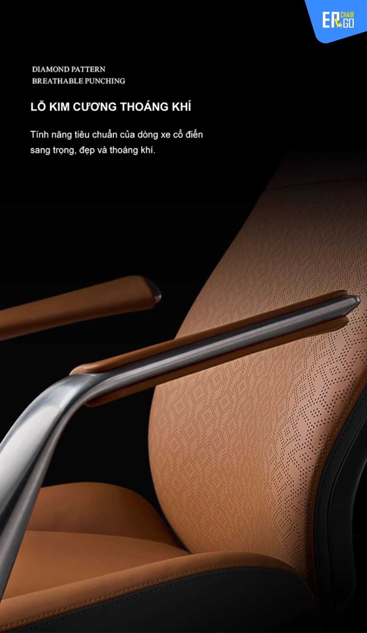 Ghế Công Thái Học Giám Đốc B-Chair BP-101J được bọc da bò Nappa cao cấp