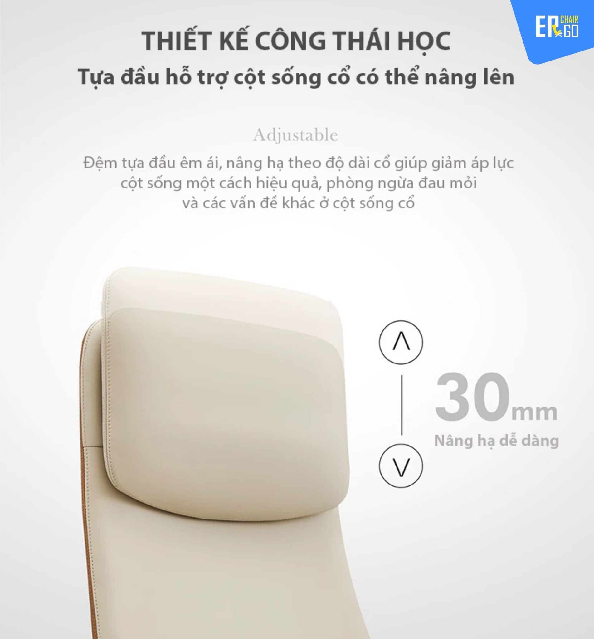 Ghế công thái học B-Chair BC-007F có Khung lưng hợp kim nhôm đúc liền khối, mặt trước bọc da Nappa, mặt sau bọc da PU, ngả 135° khóa 3 vị trí