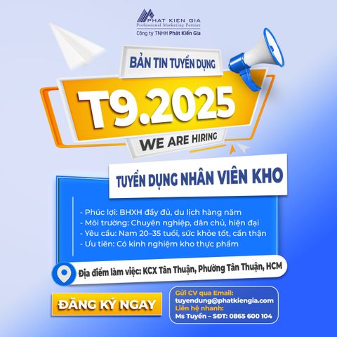 [TUYỂN DỤNG] NHÂN VIÊN KHO VẬN