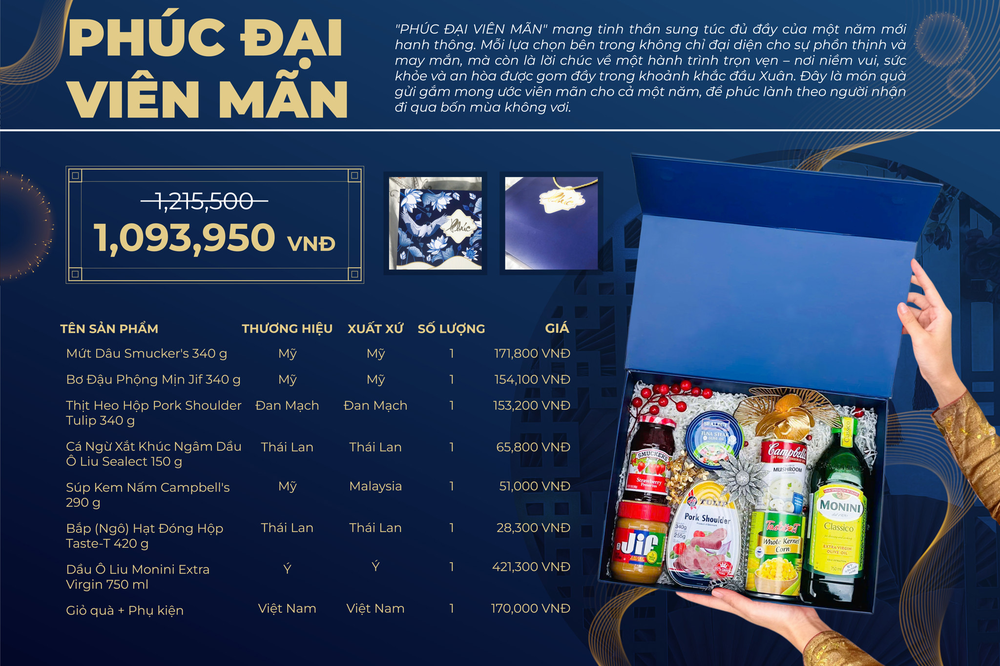 Hộp Quà Tết “Phúc Đại Viên Mãn”