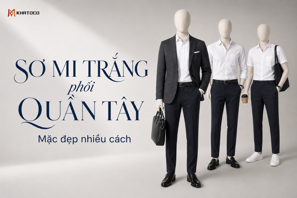 Sơ mi trắng phối quần tây – Mặc đẹp nhiều cách