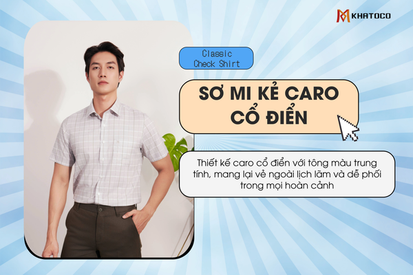 SƠ MI KẺ CARO CỔ ĐIỂN