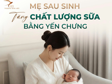 MẸ SAU SINH TĂNG CHẤT LƯỢNG SỮA BẰNG YẾN CHƯNG