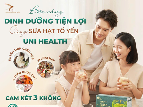 BỮA SÁNG DINH DƯỠNG TIỆN LỢI CÙNG SỮA HẠT TỔ YẾN UNI HEALTH