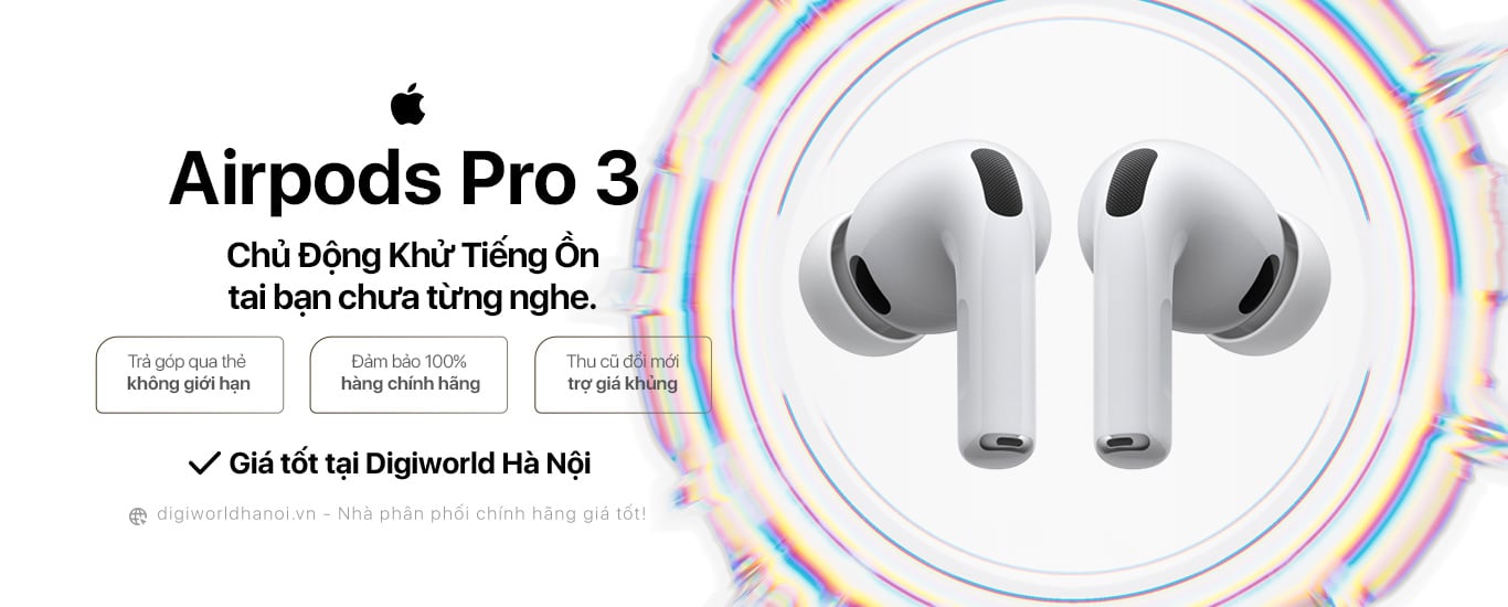 Tai nghe Apple Airpods Pro 3 chính hãng, mới nhất đang có giá tốt tại Digiworld Hà Nội!