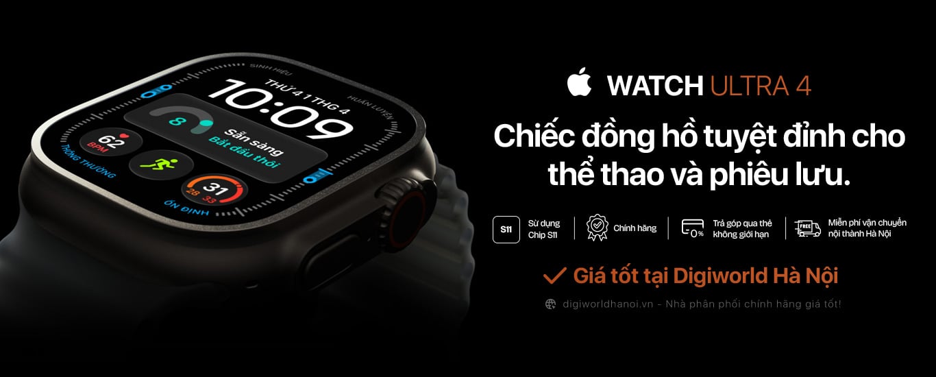 Đồng hồ Apple Watch Ultra 4 chính hãng, mới nhất với giá rất tốt tại Digiworld Hà Nội!