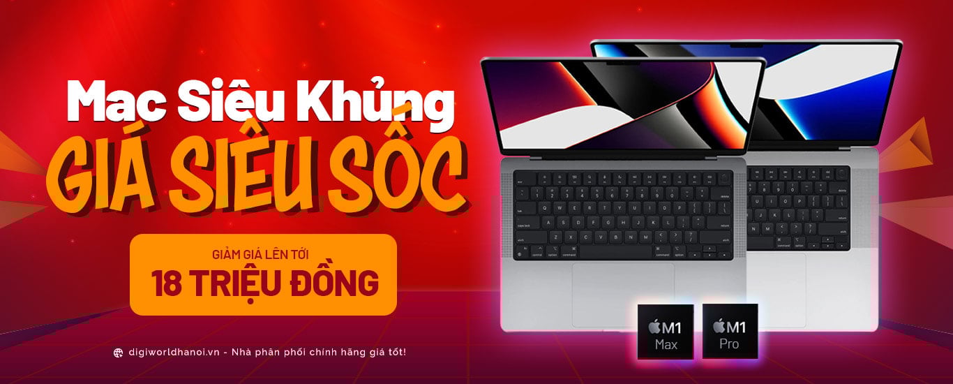 Macbook Pro 14 inch, 16 inch đang được giảm giá lên tới 18 triệu đồng, kèm quà tặng khủng tại Digiworld Hà Nội