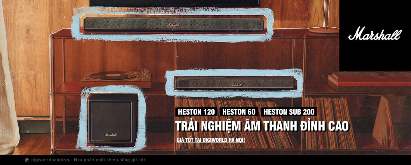 Loa Marshall Heston 60, 120, Heston Sub 200 chính hãng, giá tốt tại Digiworld Hà Nội