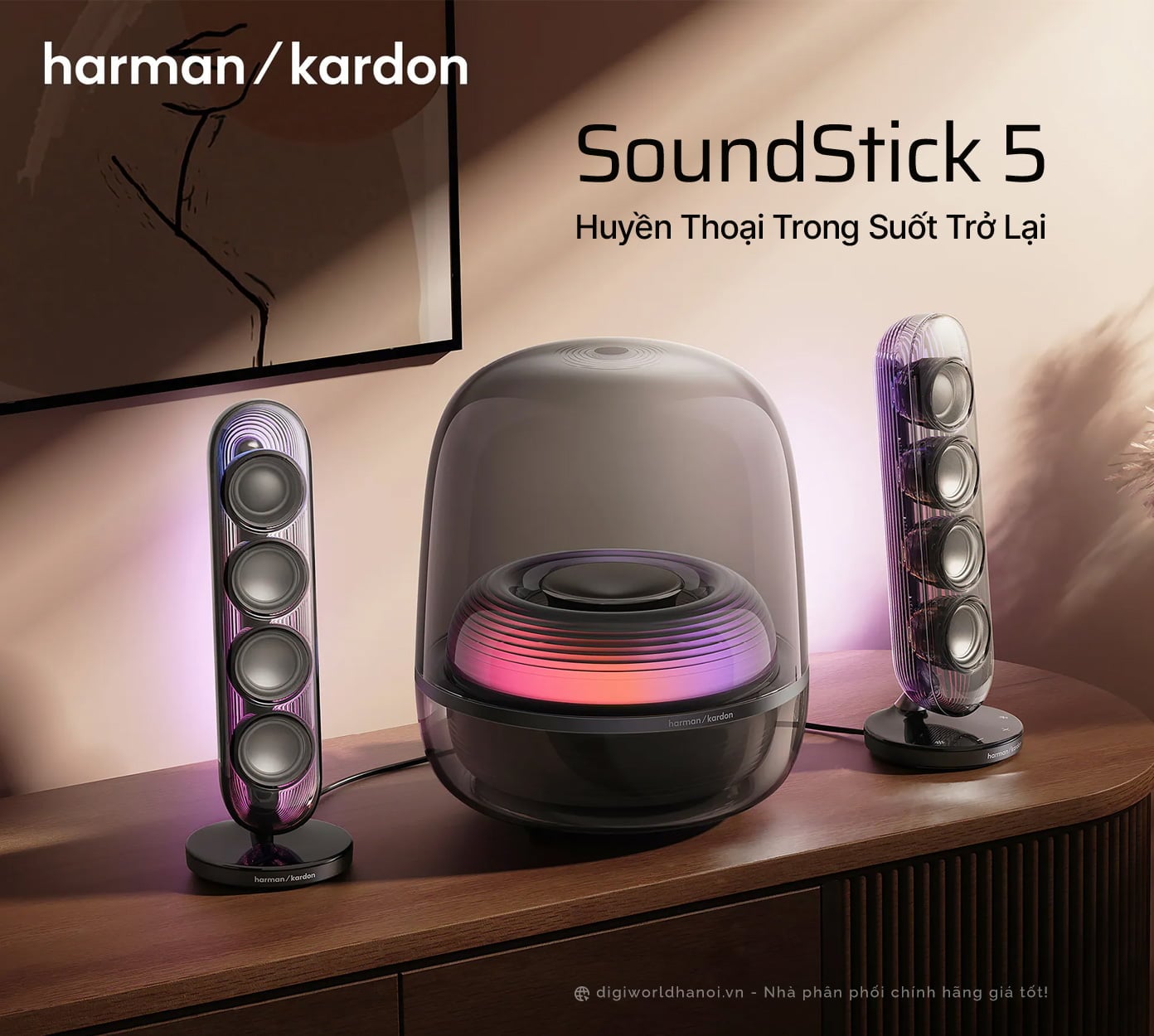 Loa Harman Kardon SoundStick 5 chính hãng, giá cực tốt tại Digiworld Hà Nội!