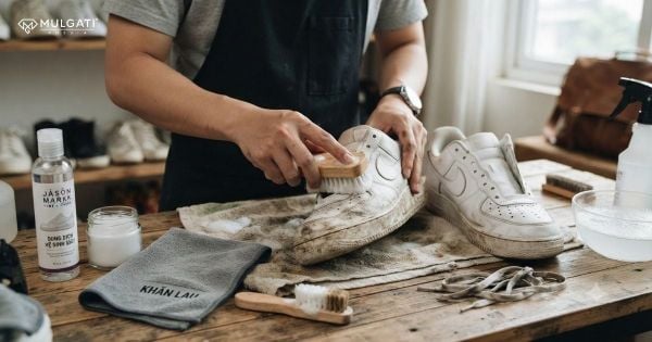 Các bước chuẩn bị cơ bản khi vệ sinh giày sneaker