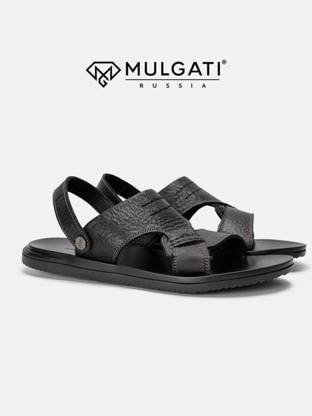 Dép da nam Mulgati LS1695 da bò dập vân cao cấp