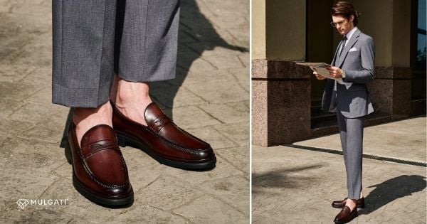 Giày Penny Loafer nam với quai da đặc trưng thanh lịch