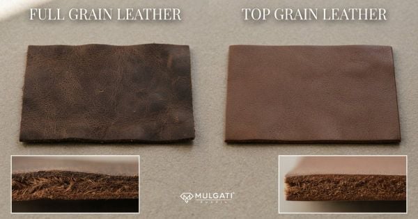 Phân biệt da full grain và top grain