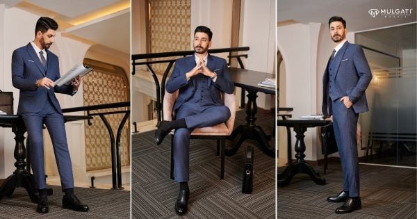 Giày tây nam cao cấp phối cùng suit và quần tây