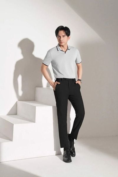 Quần âu phối với áo sơ mi