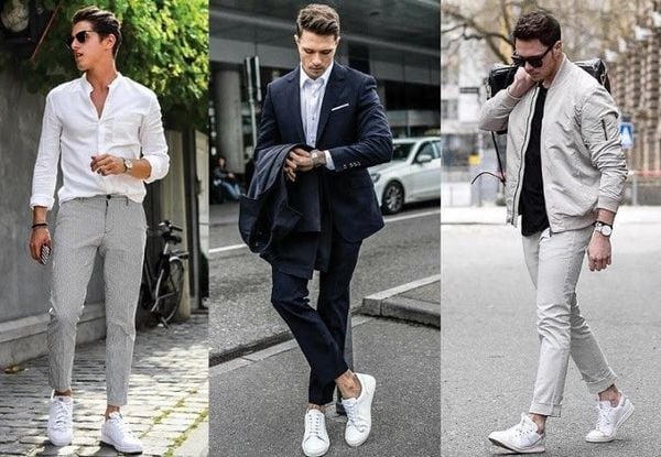 Quần âu phối với áo sơ mi