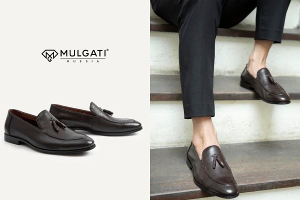Giày tassel loafer nam tua rua thời trang