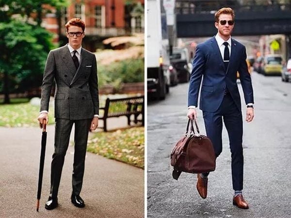 Quần âu phối với áo sơ mi