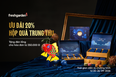 TRĂNG SOI TRỜI RỘNG - BỘ QUÀ 12 BÁNH TRUNG THU CAO CẤP FRESH GARDEN