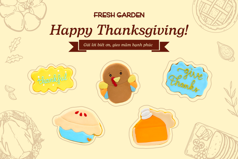 BÁNH QUY HAPPY THANKSGIVING - BST NGỌT NGÀO MÙA LỄ HỘI
