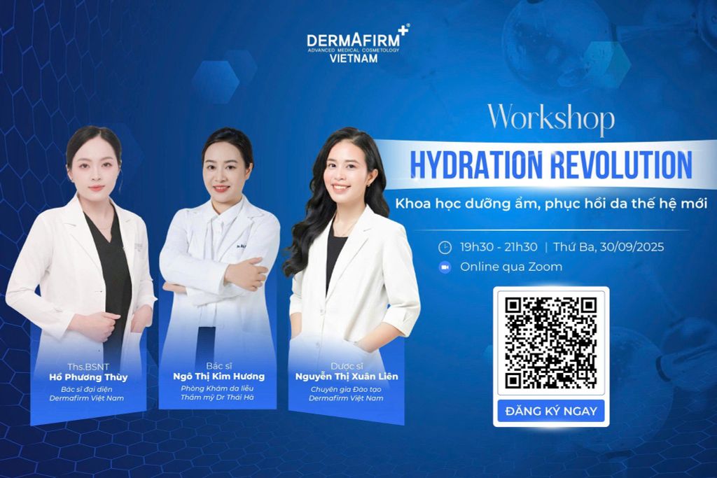 HYDRATION REVOLUTION: WORKSHOP CHUYÊN MÔN LỚN NHẤT THÁNG 9 TỪ DERMAFIRM
