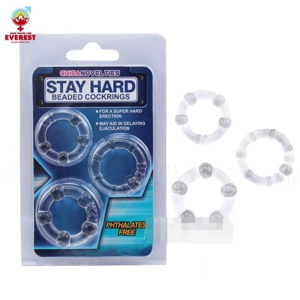 Bộ 3 vòng đeo đầu khấc chống xuất tinh sớm Stay Hard