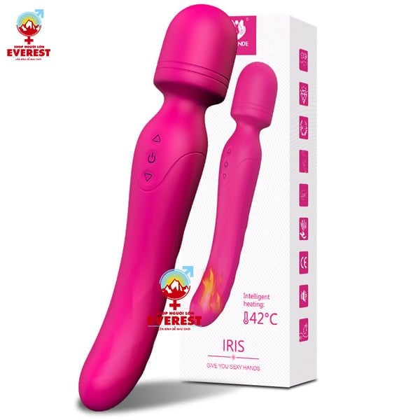 Chày rung tình yêu 2 đầu đa chế độ rung kèm tỏa nhiệt 42 độ