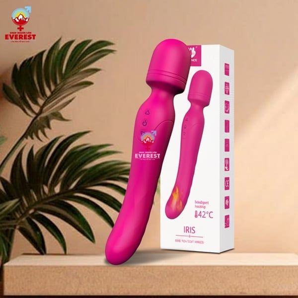 Chày rung tình yêu 2 đầu đa chế độ rung kèm tỏa nhiệt 42 độ