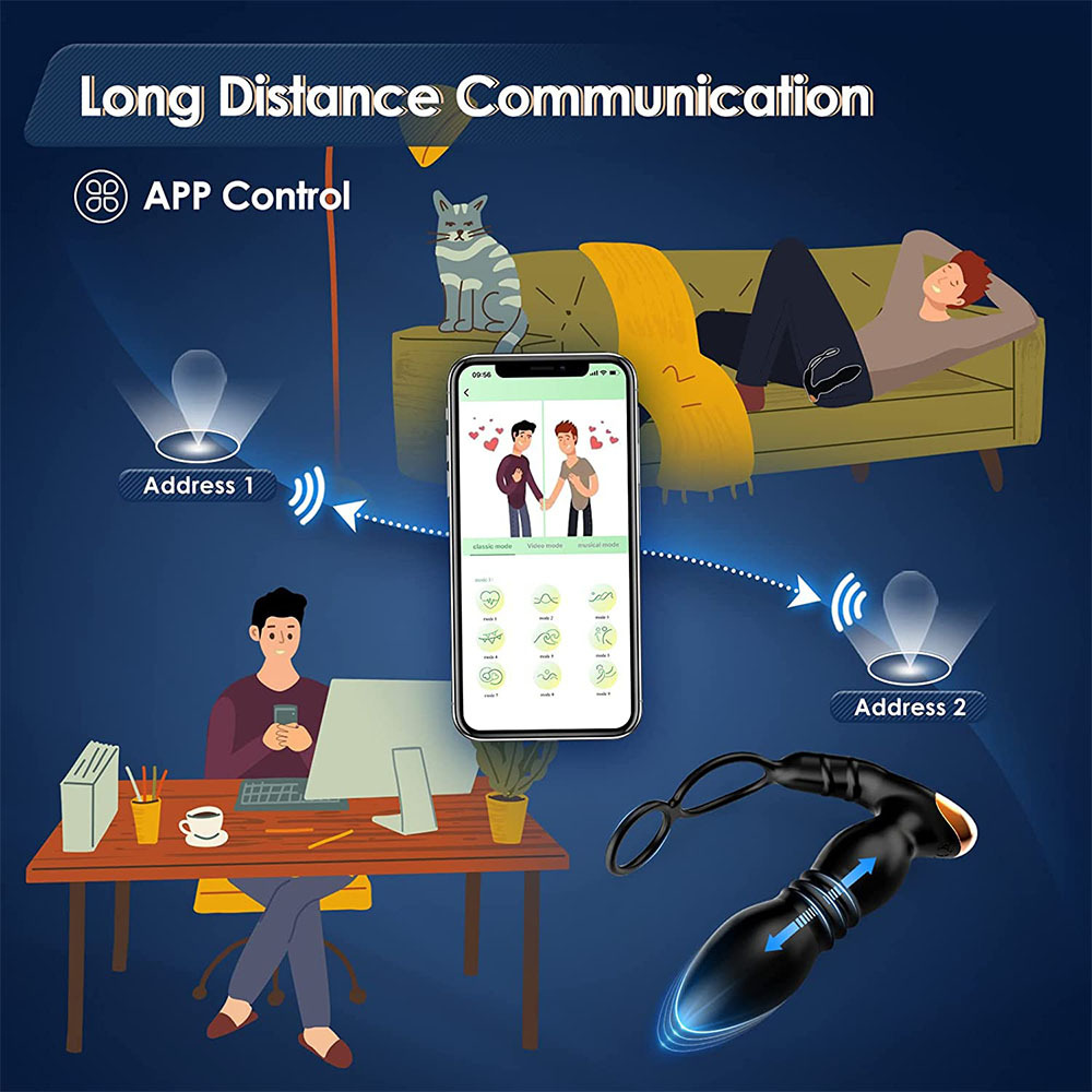 Máy rung thụt kích thích hậu môn điều khiển Remote và app 9