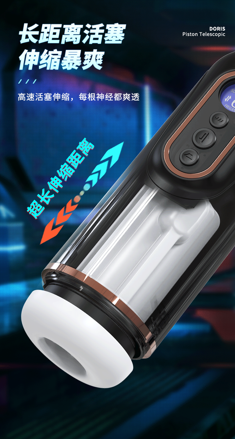 Máy sục cặc tự động 5 IN 1 Doris rung rên kẹp hút sưởi ấm 10