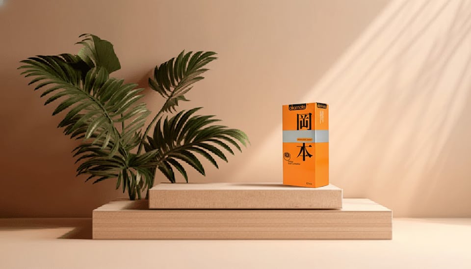 Okamoto Skinless Skin có mùi hương và màu sắc rất bắt mắt