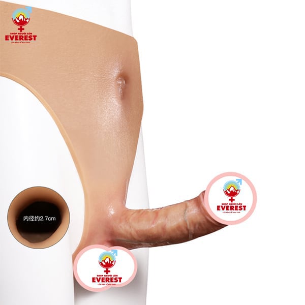 Dương vật giả liền quần silicon rỗng ruột cho nam size lớn