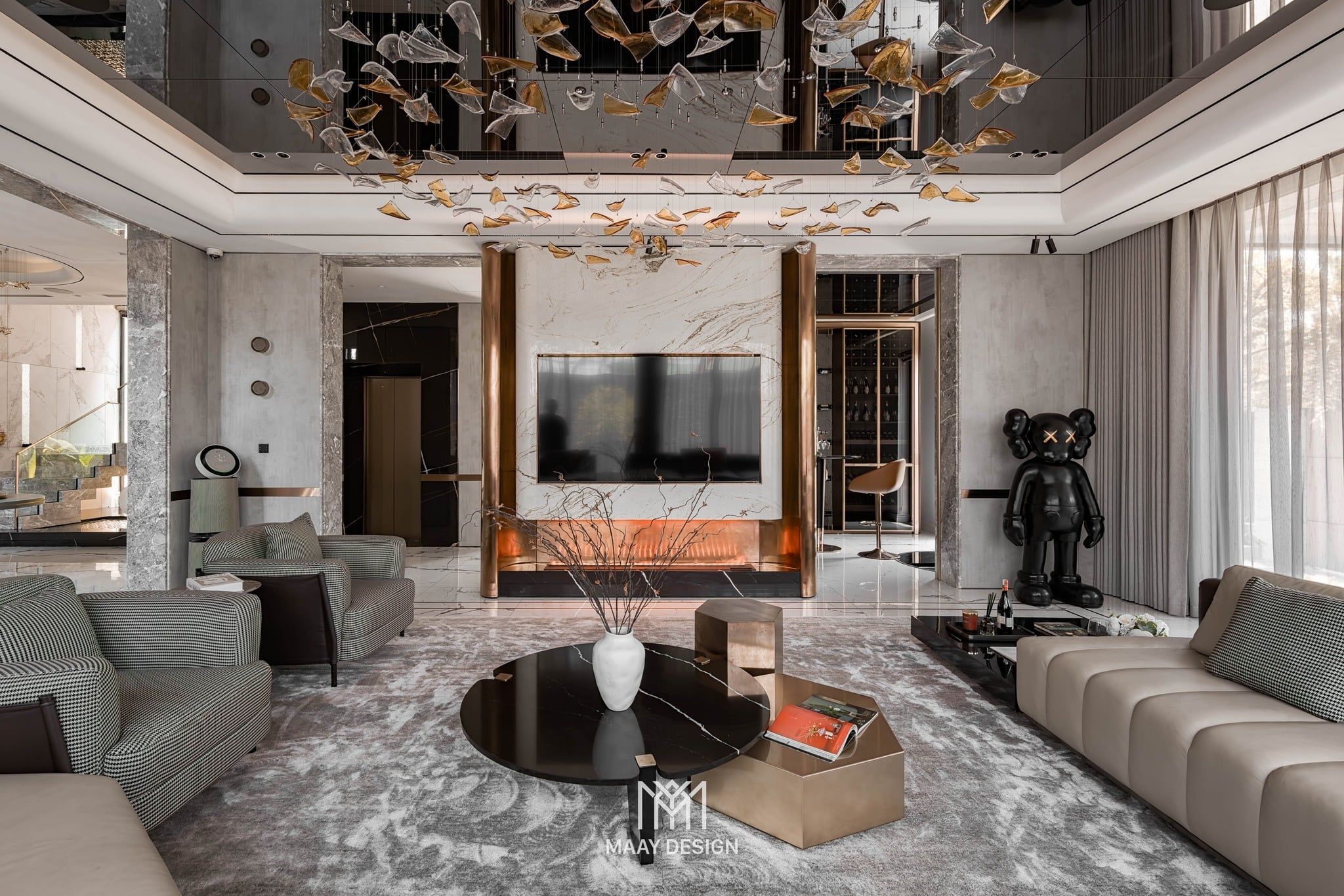 thiet ke chieu sang villa zen lighting