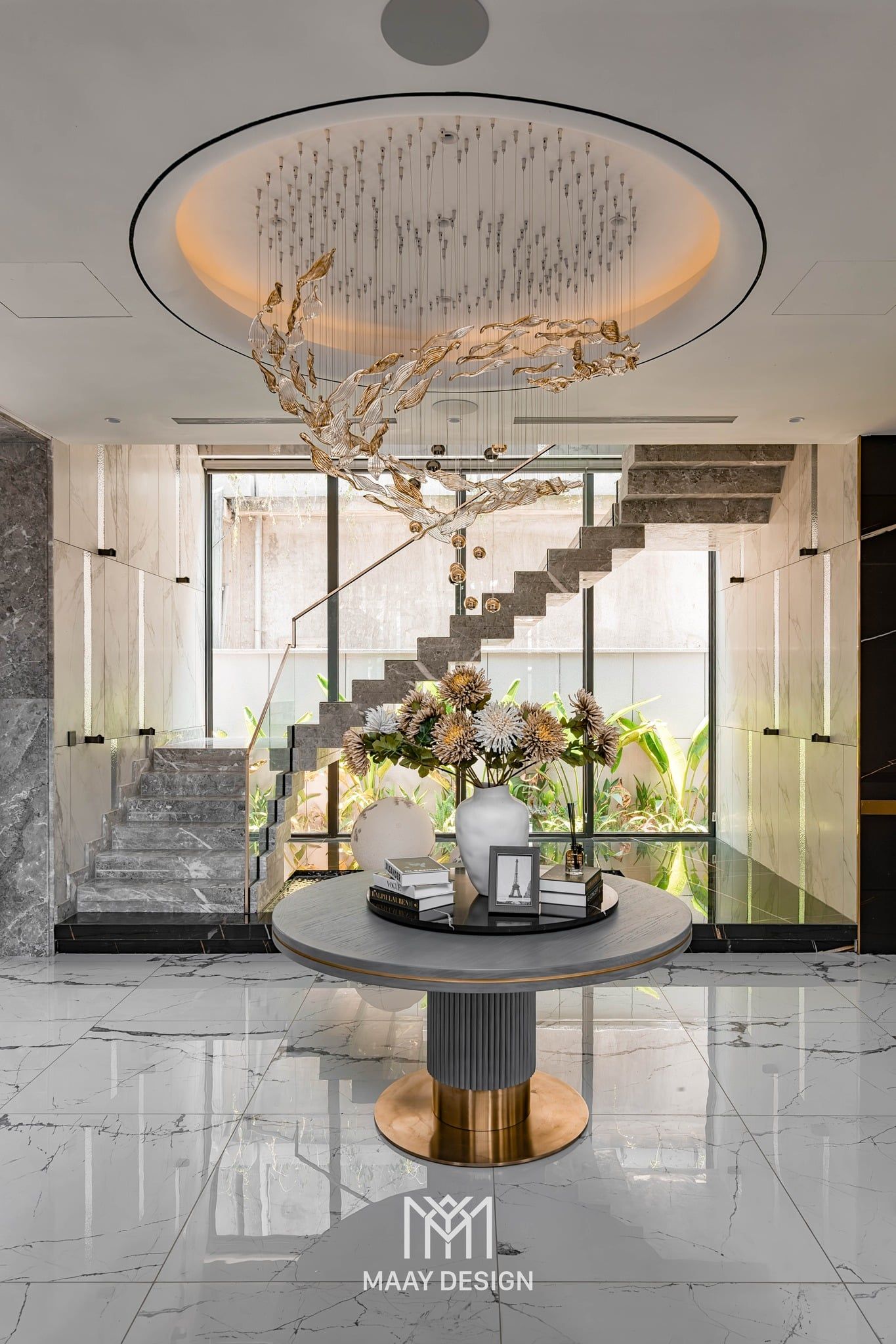 thiet ke chieu sang villa zen lighting