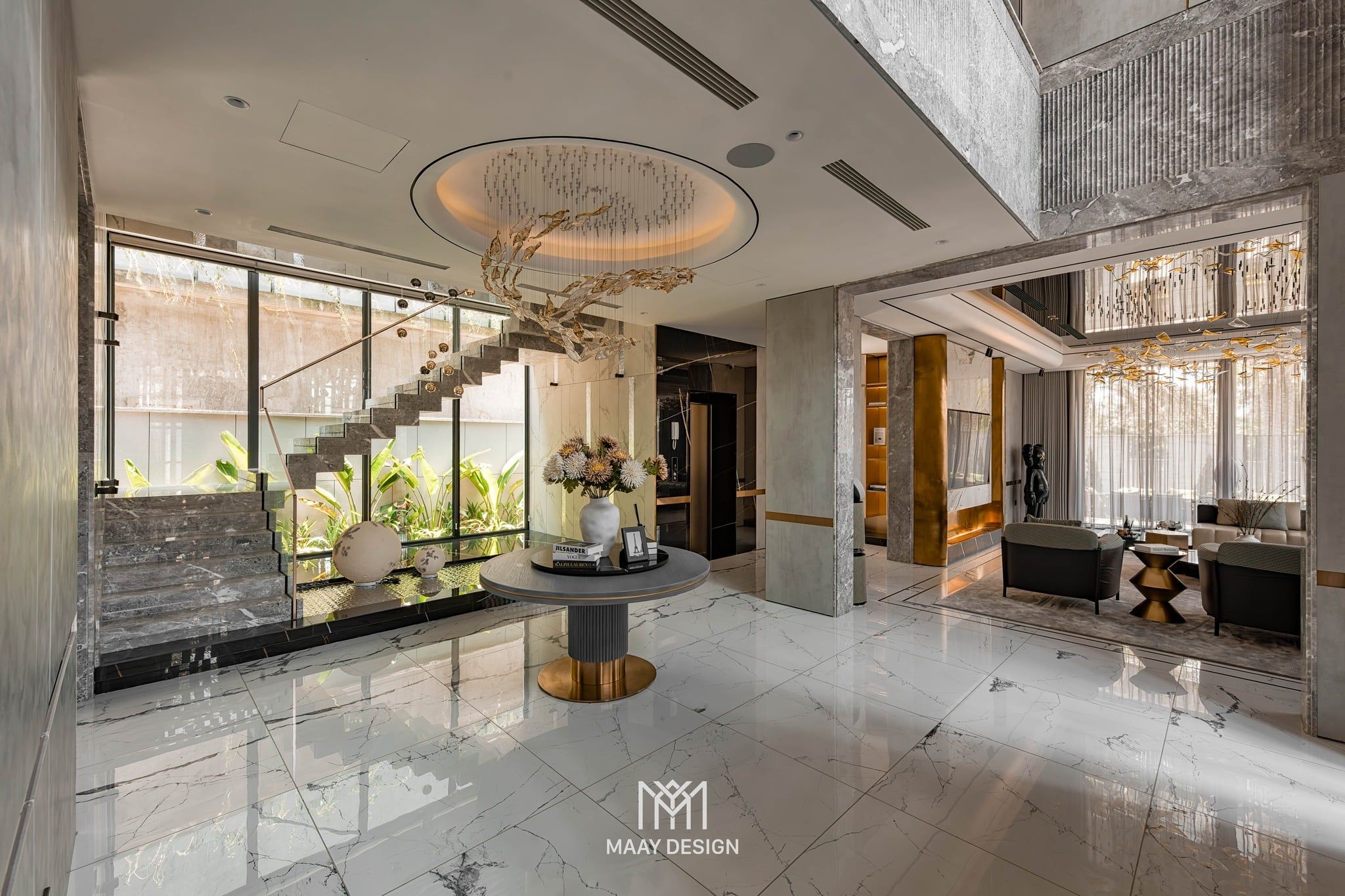 thiet ke chieu sang villa zen lighting