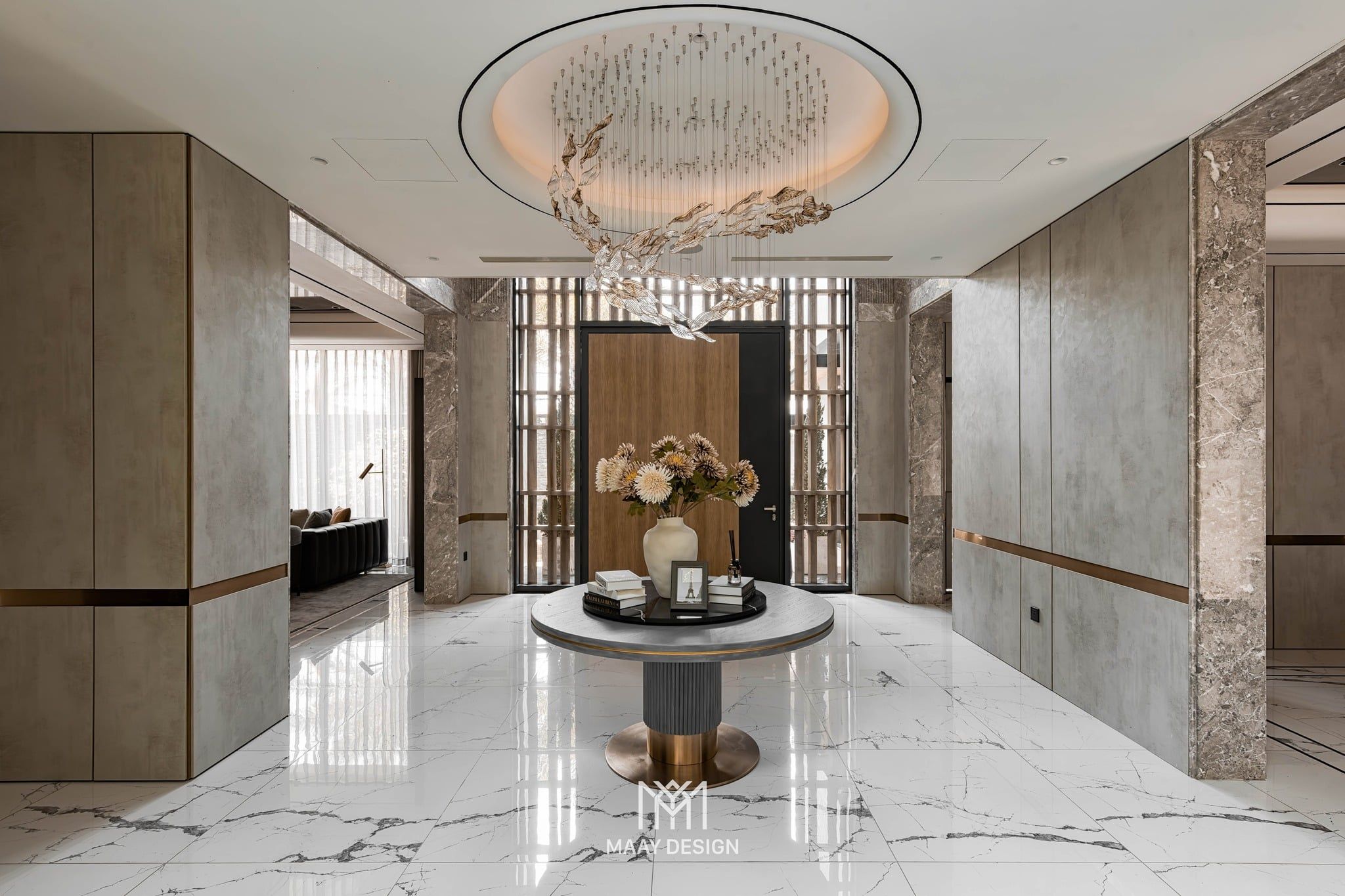 thiet ke chieu sang villa zen lighting