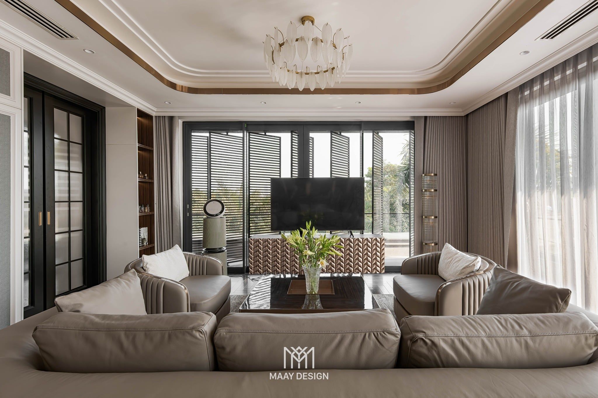 thiet ke chieu sang villa zen lighting