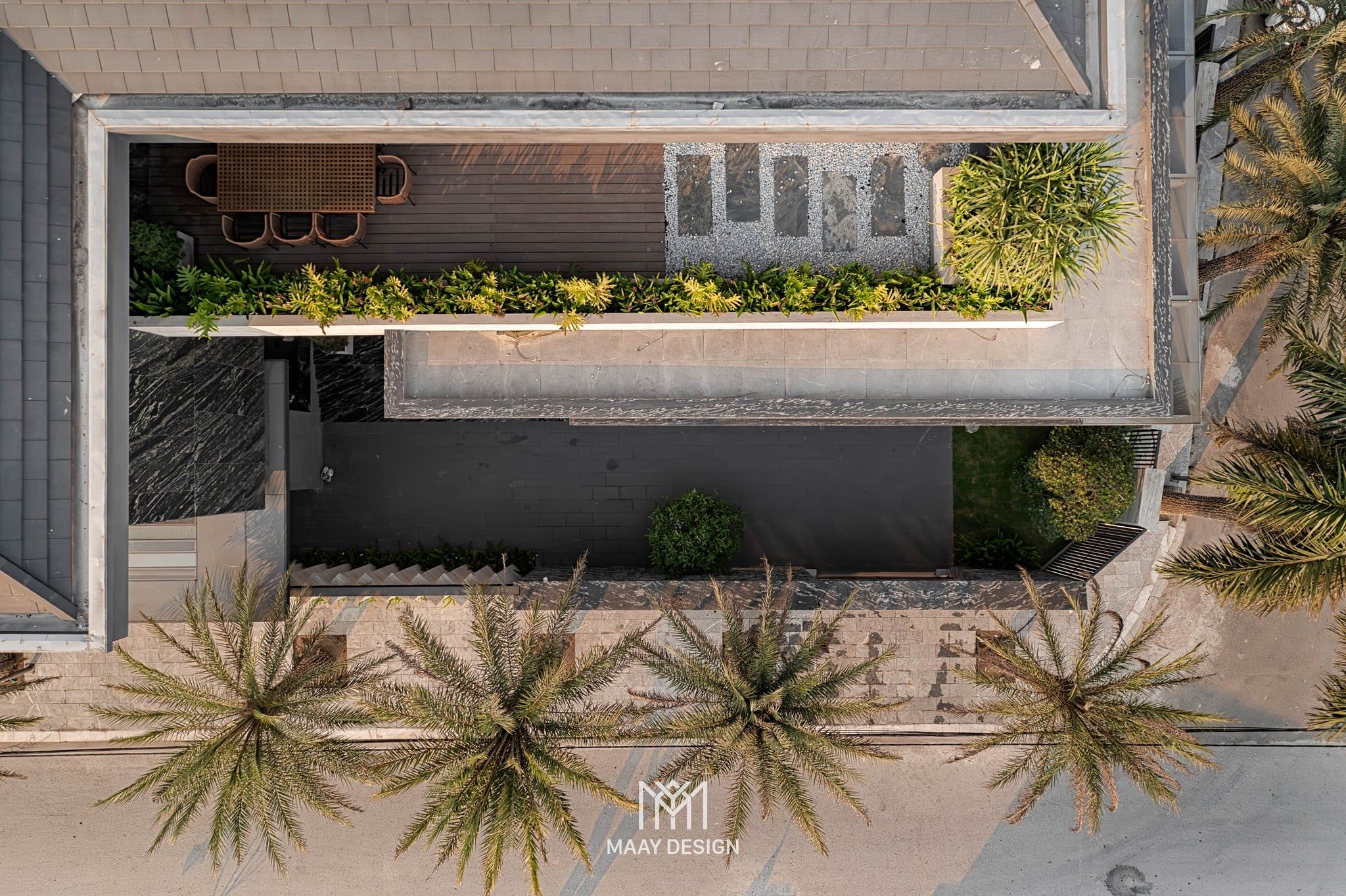 thiet ke chieu sang villa zen lighting