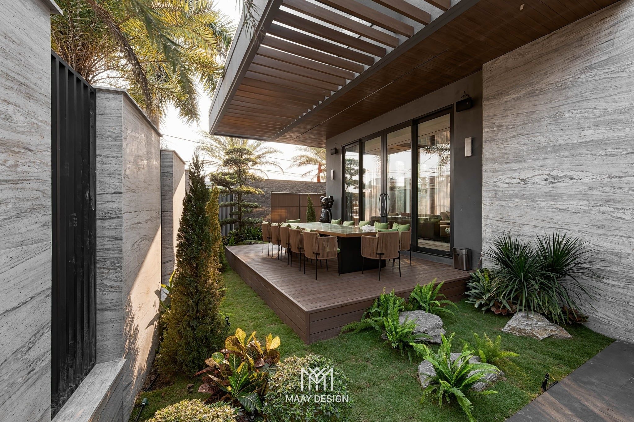 thiet ke chieu sang villa zen lighting