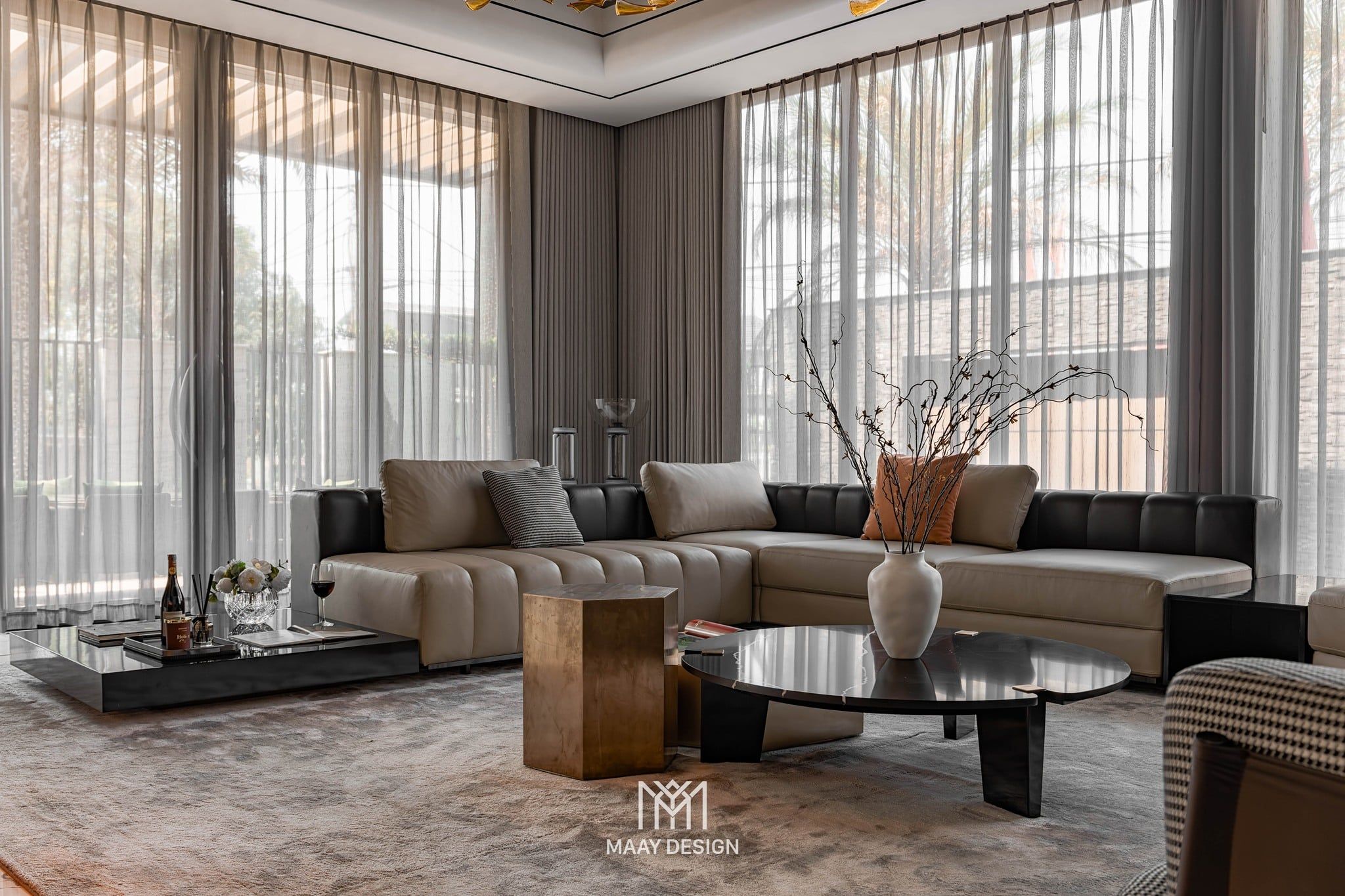thiet ke chieu sang villa zen lighting